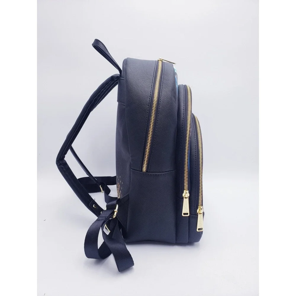 Loungefly Harry Potter Trilogy Series 2 Triple Pocket Mini Backpack Black Blue